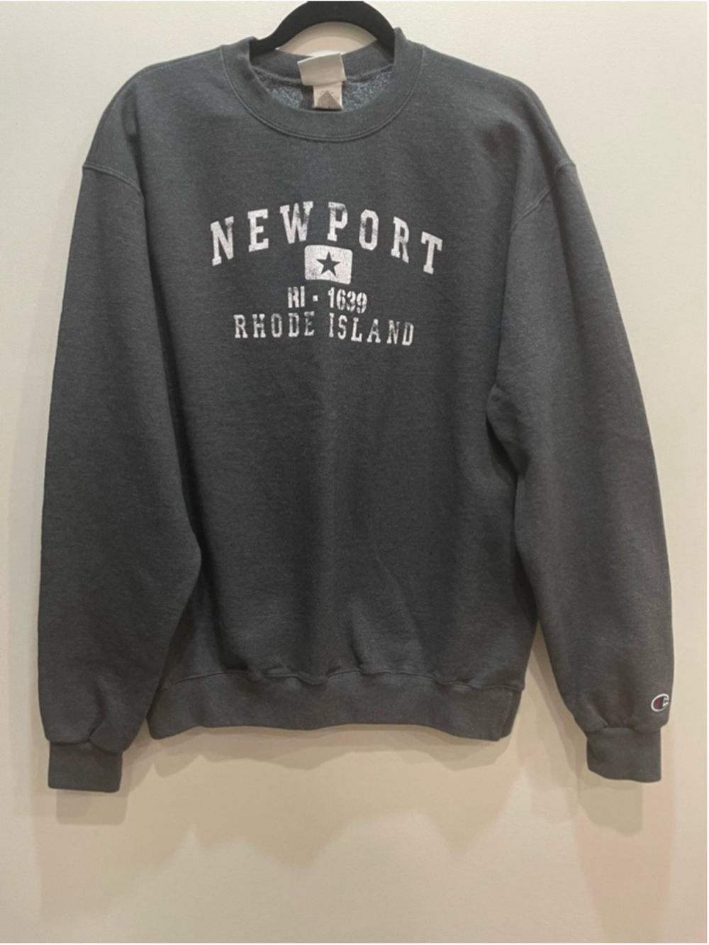 Vintage Aesthetic Champion Newport Rhode Island Graphic Sweatshirt L Oversized